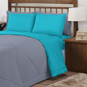 Ver imagem 1 de Kit Edredom Casal Queen 3 Peças Margarida Cama Box:tiffany e Cinza