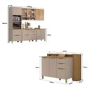 Ver imagem 3 de Armário Cozinha Completa 270cm Lumina Bancada Ilha 100% Mdf Cor:cinnamon com Freijó