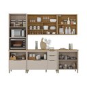 Ver imagem 5 de Armário Cozinha Completa 270cm Lumina Bancada Ilha 100% Mdf Cor:cinnamon com Freijó