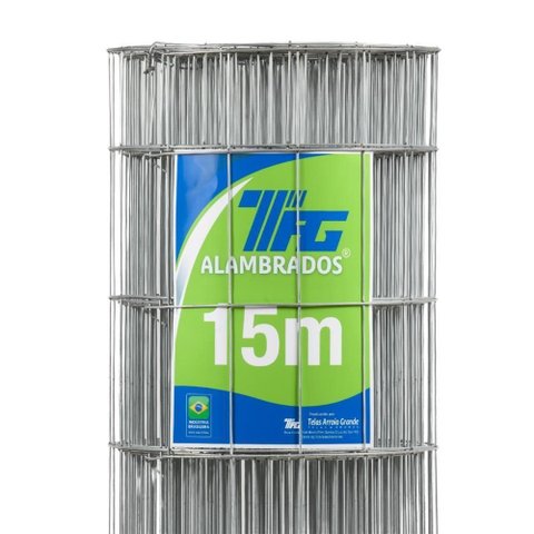 Tela Soldada Tag Malha 6,5x15cm Fio 2,30mm Rl 15x1,0m