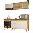 Ver imagem 2 de Armário de Cozinha Modulada Completa com Balcão 190cm Veneza Multimóveis MP2422 Madeirado/Branco