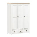 Ver imagem 1 de Guarda Roupa com 3 Portas e 2 Gavetas - Branco/Carvalho