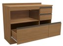 Ver imagem 4 de Armário de Cozinha Balcão 1 Porta e 4 Gavetas 120cm com Tampo G746 Maxxi Canela Kappesberg