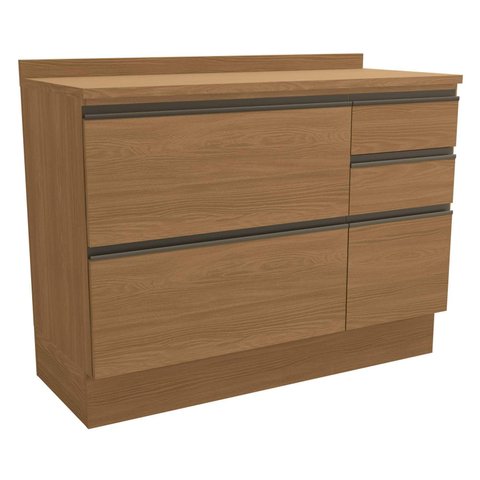 Armário de Cozinha Balcão 1 Porta e 4 Gavetas 120cm com Tampo G746 Maxxi Canela Kappesberg