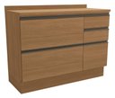 Ver imagem 1 de Armário de Cozinha Balcão 1 Porta e 4 Gavetas 120cm com Tampo G746 Maxxi Canela Kappesberg