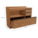 Ver imagem 2 de Armário de Cozinha Balcão 1 Porta e 4 Gavetas 120cm com Tampo G746 Maxxi Canela Kappesberg
