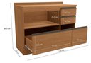Ver imagem 2 de Armário de Cozinha Balcão 1 Porta e 4 Gavetas 120cm com Tampo G746 Maxxi Canela Kappesberg