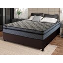 Ver imagem 1 de Conjunto Cama Box Casal c/ Molas Ensacadas Montreal Marrom 138x188x64