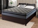 Ver imagem 1 de Conjunto Cama Box Casal c/ Molas Ensacadas Montreal Marrom 138x188x64