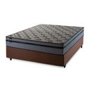 Ver imagem 5 de Conjunto Cama Box Casal c/ Molas Ensacadas Montreal Marrom 138x188x64