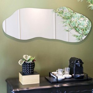 Espelho Orgânico Nuvem Decorativo 43x118cm Lapidado