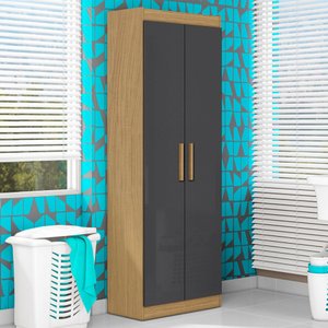 Armário Multiuso 2 Portas 4 Prateleiras Atacama/grafite - Aramóveis