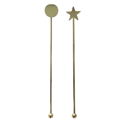Conjunto De Misturadores Para Drink Fullfit 2 Pecas Inox Cor Dourado 26277