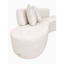 Ver imagem 5 de Sofa Virgínia Curvo em Bouclé Kit com Puff | Conforto e Design Moderno