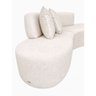 Sofa Virgínia Curvo em Bouclé Kit com Puff | Conforto e Design Moderno - 5