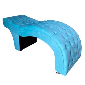 Maca Estética Estofada M1 80cm Veludo Azul Turquesa - In9 Decor