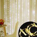 Ver imagem 3 de Pisca de Led Cortina Fio de Fada Usb 200l 3x2m 8 Modos:branco