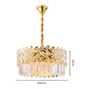 Ver imagem 5 de Lustre Pendente Skylight Lor 4005 Dourado Redondo 60 G9 Bivolt Dourado
