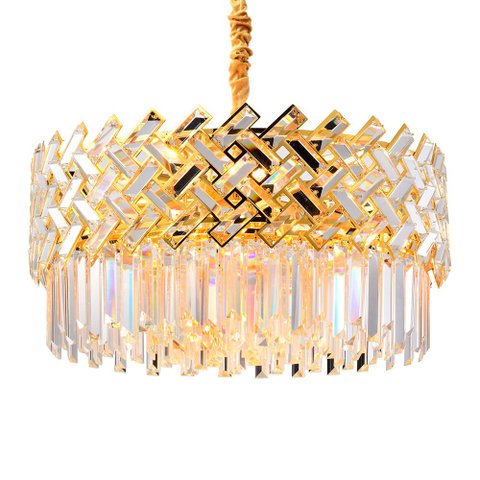 Lustre Pendente Skylight Lor 4005 Dourado Redondo 60 G9 Bivolt Dourado
