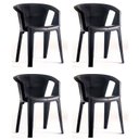 Ver imagem 1 de Conjunto com 4 Cadeiras Una Preto