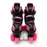 Patins 4 Rodas Com Proteção Preto/Rosa 34/37 Unitoys 1513 - 3