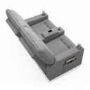 Ver imagem 4 de Poltrona do Papai Reclinável Cinema 2 Lugares Manual Baú Usb Haifa F05 Linho Cinza - Lyam Decor