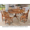 Ver imagem 3 de Mesa De Jantar Redonda 1,60M Com Prato Giratório Amélia - Castanho - Marrom