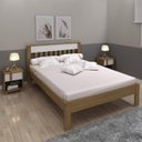 Ver imagem 1 de Cama de Casal para Colchão 1,38m Amendoa/branco Cm8007 Tecno Mobili
