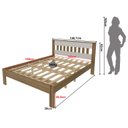 Ver imagem 2 de Cama de Casal para Colchão 1,38m Amendoa/branco Cm8007 Tecno Mobili