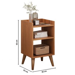 Mesa de Cabeceira Retrô Pé Palito Para Quarto Mesinha Quarto MDF MVD Móveis - 4
