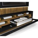 Ver imagem 2 de Estante Home para Tv 60 Polegadas Lumus Preto Gloss Tronco Ripado Dj Moveis