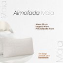 Ver imagem 4 de Almofada Decorativa Maia Cheia Fofinha com Zíper 36x60 Linho para Sofá Cama Poltrona Fibra Siliconad