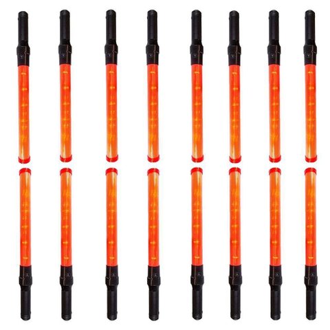 Bastao Sinalizador Kit 16 Unidades Manobrista Estacionamento Transito Obra Rua Estrada Avenida