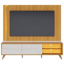 Ver imagem 5 de Painel TV 65 pol LED e Rack Sala Pé Madeira Dante Naturale/Off C05 - Mpozenato