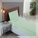 Ver imagem 4 de Kit Roupa Cama Solteiro 100% Algodão 3 Peças Percal 300 Fios Hotel Pousada:verde Bebe