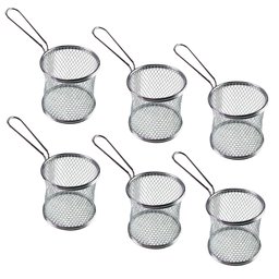 Kit 6 Cesta para Servir Porções Batata Frita Frango Salgados Hamburgueria Festa - 1