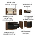 Ver imagem 5 de Armário de Cozinha Completa 220cm Rustic/Preto/Crema Parma Madesa 02