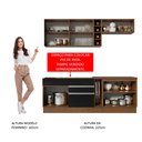 Ver imagem 6 de Armário de Cozinha Completa 220cm Rustic/Preto/Crema Parma Madesa 02
