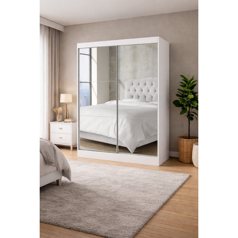 Guarda Roupa com 2 Portas Espelhado Sapphire -grand Line