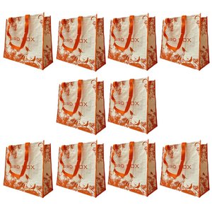 Bolsa Ecobag Sacola de Ombro Retornavel Kit 10 Uni Mercado Compra Dobravel Reutilizavel Economica Ab