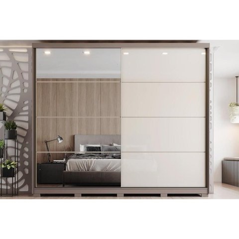 Guarda Roupa Casal Dream 2 Portas Esp Avela/Off White Henn