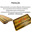 Ver imagem 3 de Tábua Corte Carne Churrasco Madeira 48x31cm Rústica Cozinha