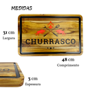 Ver imagem 5 de Tábua Corte Carne Churrasco Madeira 48x31cm Rústica Cozinha