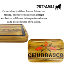 Ver imagem 4 de Tábua Corte Carne Churrasco Madeira 48x31cm Rústica Cozinha