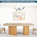 Ver imagem 6 de Mesa Jantar Celina Nacional Móveis 200cm (larg) Base Tampo Madeira Tauari Amêndoa Lateral Laca
