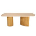 Ver imagem 2 de Mesa Jantar Celina Nacional Móveis 200cm (larg) Base Tampo Madeira Tauari Amêndoa Lateral Laca