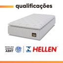 Ver imagem 6 de Cama Box Solteiro Colchão Espuma D33 Pillow Top Van Gogh 88x188x62cm Branco Hellen-Suporta até