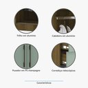Ver imagem 4 de Guarda Roupa Modulado 134,50cm 2 Portas de Correr Paris Luciane Móveis