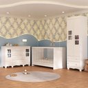 Ver imagem 2 de Quarto de Bebê Completo com Berço 3 em 1 para Colchão 130x60cm Luna Multimóveis Mp4532 Branco