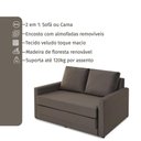 Ver imagem 4 de Sofá Simi 2 em 1 Sofá Cama Marrom Estofama
